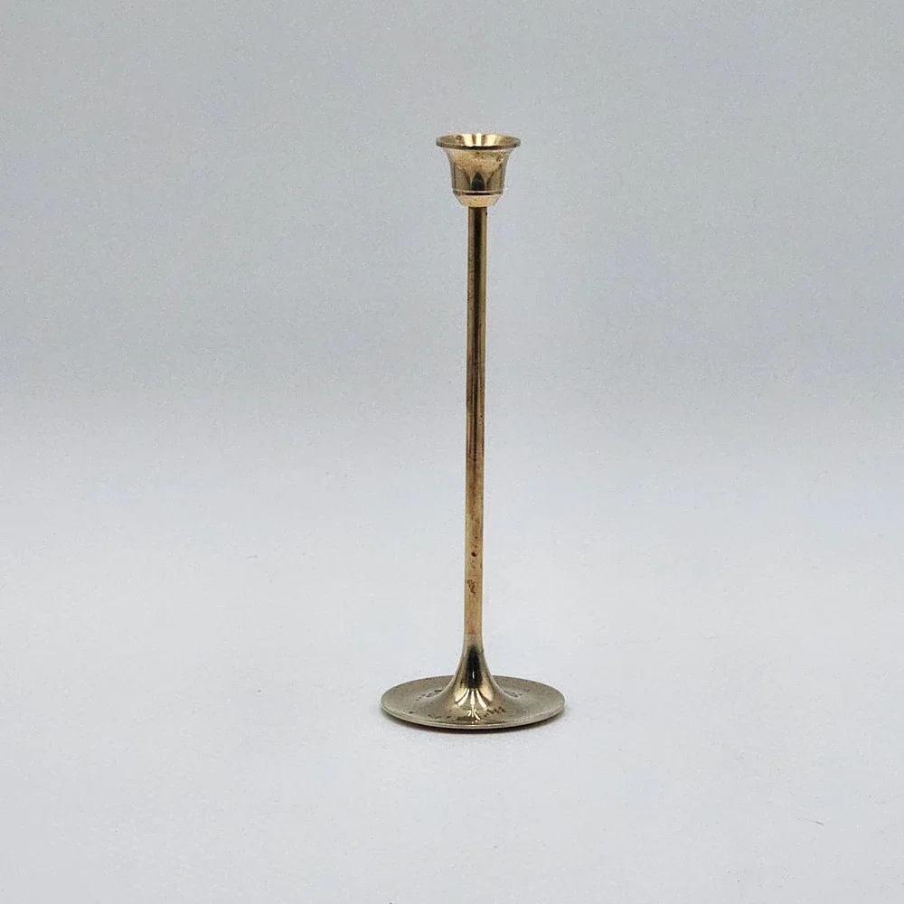 Vintage Interpur Brass Taper Candlestick Holder 7.75